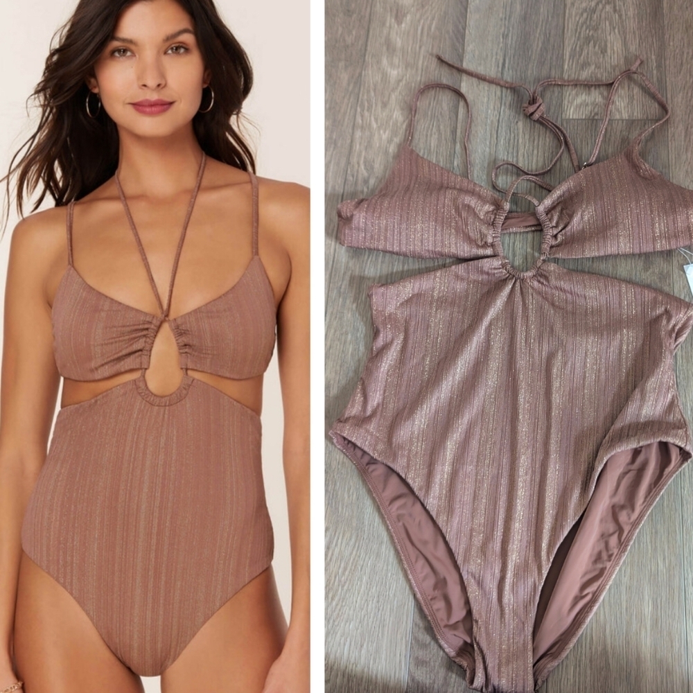 NWT Andie Swim | The Casablanca One Piece In Latte Sparkle (XL)